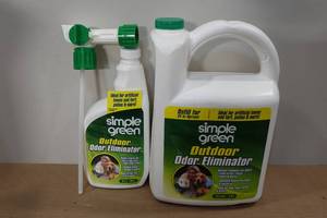 lot 256 image: Simple Green Outdoor Odor Eliminator 32oz Spray Bottle with Gallon Refill