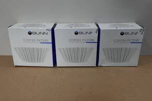 lot 265 image: 3 100-Pack Bunn Coffee Filters