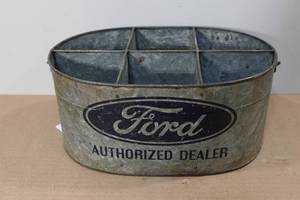 lot 316 image: Ford Galvanized Tin Tool Caddy