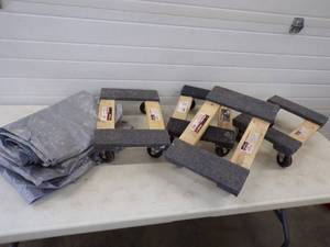 lot 39 image: 4 Moving Carts and tarps