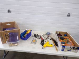 lot 66 image: Stain Glass Making Supplies and Drawing Tools