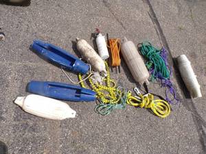 lot 97 image: Dock and Boat Bumpers with Tow Ropes
