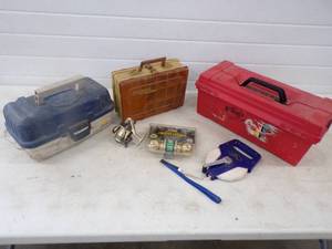 lot 113 image: Tool Box, Tackle Boxes, 100 Tape and more