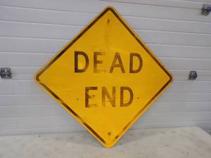 lot 116 image: 30 Aluminum Dead End Sign