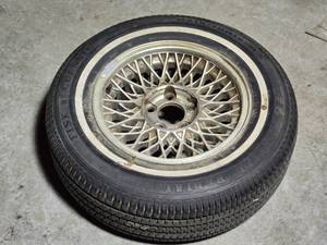 lot 4 image: P21570R15 Used Tire and Rim Good Tread Remaining
