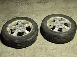 lot 8 image: Lot of 2 Used Tires and Rims 22560R17