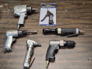 lot 60 image: Ingersol Rand, Sanborn and Other Pneumatic Tools - Impact, Nibbler, Chisel