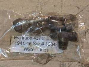 lot 163 image: 1941-46 Evinrude Water Lines Vintage Boat Motor Parts