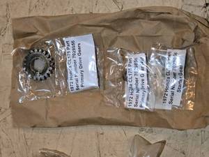 lot 169 image: 1972 Honda CL175 Primary Drive Gears & Nut Vintage Motorcycle Parts