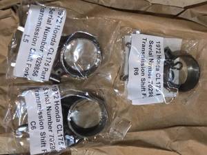 lot 174 image: 1972 Honda CL175 Parts Transmission Shift Forks Vintage Motorcycle Parts