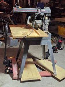 lot 187 image: 10 Radial Arm Saw - Blade Cover Needs Repair