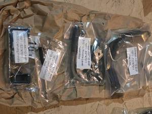 lot 238 image: 1971 Johnson 4W71D 4HP Vintage Boat Motor Parts Gas Lines, Throttle Lever Assembly, Choke Rod, Handle