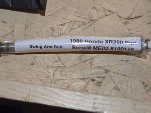 lot 254 image: 1980 Honda XR200 Swing Arm Bolt