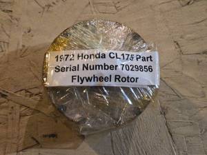 lot 305 image: 1972 Honda CL175 Flywheel Rotor Vintage Motorcycle Parts