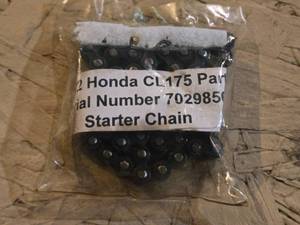 lot 306 image: 1972 Honda CL175 Starter Chain Vintage Motorcycle Parts