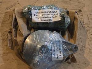 lot 308 image: 1963 Honda CL125A Transmission Gear Assembly, Rear Brake Pads