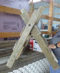 Homemade Jig structure to hold logs while you saw them