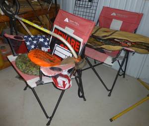 Two Ozark Trail camping chairs