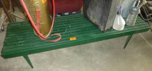 Nice green wood bench