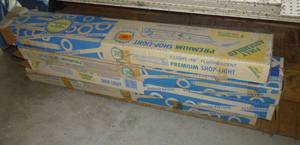 FOUR used shop lights 4 ft