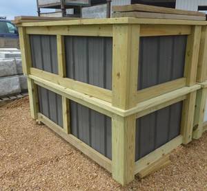 ONE Raised Garden Box - inside measures 6 ft x 3 ft x 2 ft high - Brown