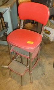 Nice vintage kitchen chair with slide out steps
