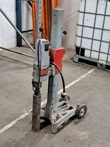 lot 37 image: Milwaukee Concrete Coring Drill with Dymo-Rig Diamond Coring Stand