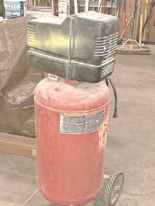lot 70 image: Craftsman Single Cylinder  Oil-Free 25-Gallon 5.5-HP Rolling Air Compressor