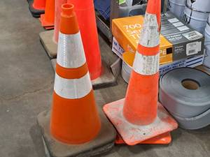 lot 178 image: Lot of (4) Plastic Safety Cones