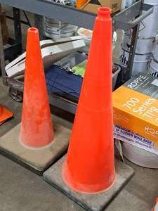 lot 179 image: Lot of (3) Plastic Safety Cones