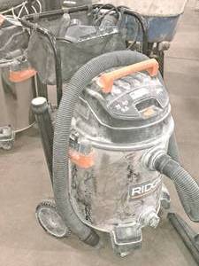 lot 205 image: Ridgid 16-Gallon Shop Vacuum with Hoses and Accessories