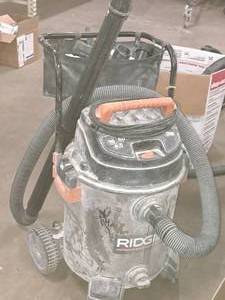 lot 213 image: Ridgid 16-Gallon Shop Vacuum with Hose and Accessories