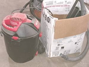 lot 214 image: Shop-Vac 12-Gallon Shop Vacuum with Hose and Accessories