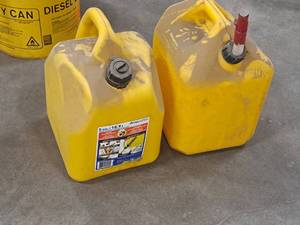 lot 291 image: Lot of (2) 5-Gallon Plastic Diesel Fuel Cans