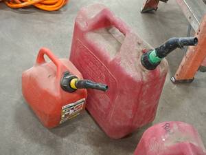 lot 295 image: Lot of (2) Gas Cans - 5-Gallon, 2-Gallon