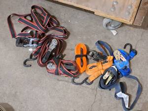 lot 316 image: Lot of (7) Assorted Ratchet Straps