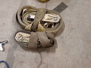 lot 317 image: Lot of (2) Heavy Duty Ratchet Tie-Down Straps
