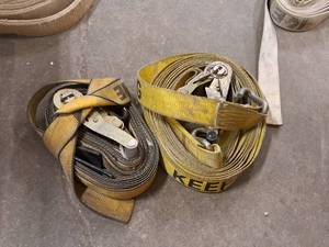 lot 319 image: Lot of (2) Heavy Duty Ratchet Tie-Down Straps