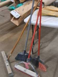 lot 361 image: Lot of (4) Assorted Brooms