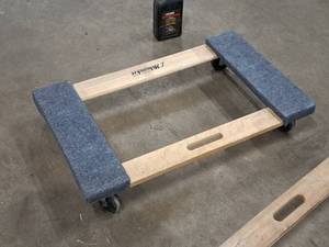 lot 433 image: Milwaukee Carpet Padded Wood Moving Dolly