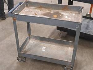 lot 518 image: Metal Utility Cart 2-tier