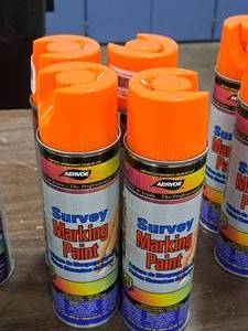 lot 526 image: Lot of (4) Orange Survey Marking Paint 17-oz Aerosol Can