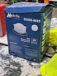 lot 532 image: Lot of (1 Box) Makrite N95 Disposable Masks