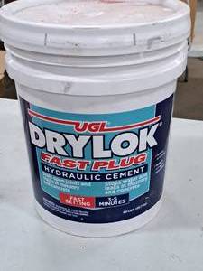 lot 571 image: Lot of (1) UGL DryLok Fast Plug Hydraulic Cement 50-lbs Pail