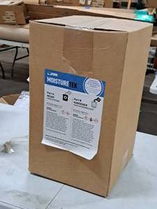 lot 588 image: Lot of (1 Box) Shaw MoistureTek Permanent Epoxy Barrier for High Moisture Concrete 2-Part ResinHardener