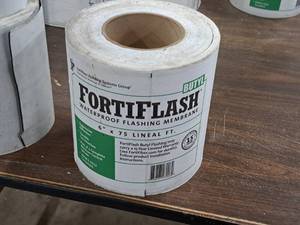 lot 600 image: Lot of (1 Roll) FortiFlash Waterproof Flashing Membrane 75x6