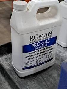 lot 612 image: Lot of (1) Roman Pro-543 WallpaperBorder Adhesive 1-Gallon Bottle