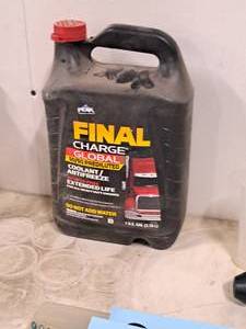 lot 634 image: Lot of (1) Final Charge Global 5050 Diluted Antifreeze 1-Gallon Plastic Jug