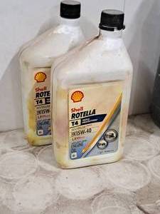 lot 633 image: Shell Rotella T4 Triple Protection 15W-40 Heavy Duty Diesel Engine Oil - 1-Quart and 34-Quart