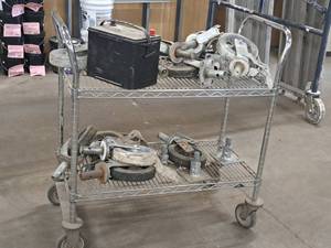 lot 667 image: Rolling Wire Shelf Cart